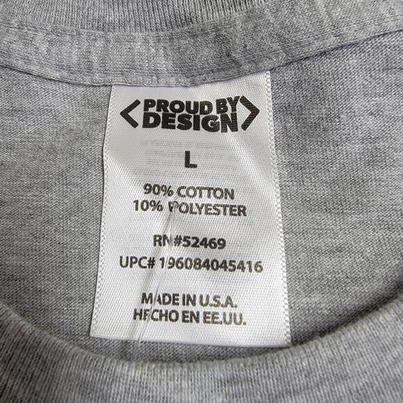 Proud by Design Shine A Light On Black Excellence Graphic T-Shirt Gray Size L - Picture 4 of 5